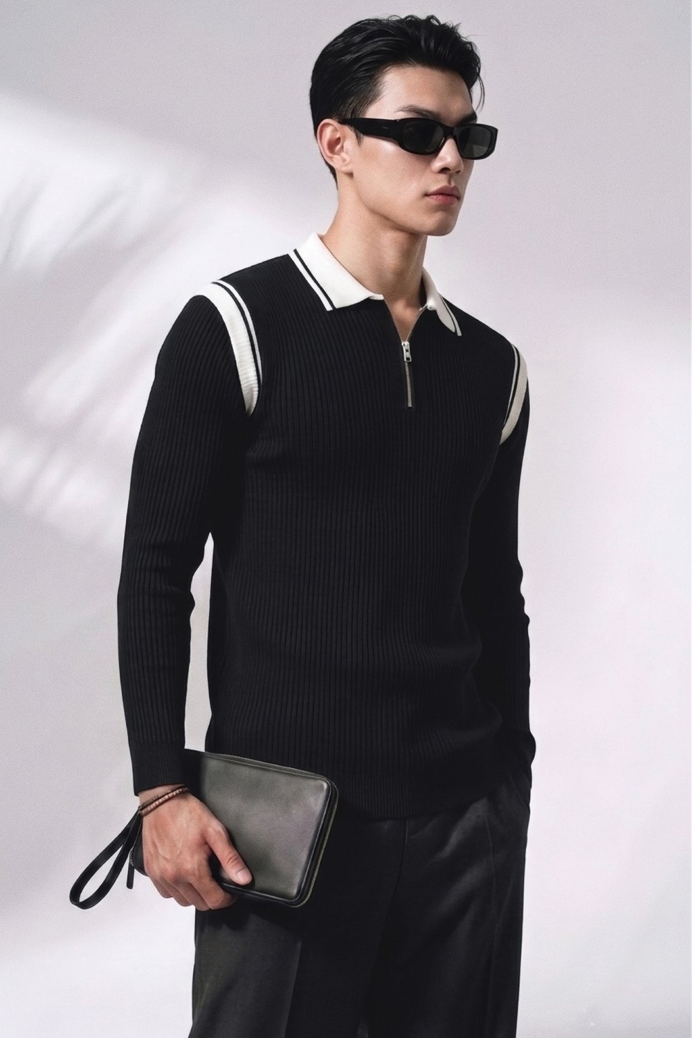 ZIP POLO LS